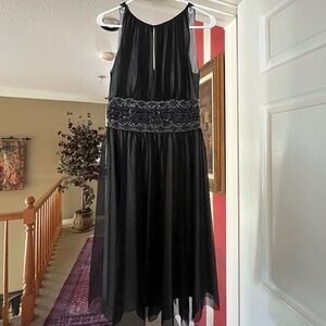 JS Boutique, Perfect Black Dress, Size 8, with Beautifully Beaded waist